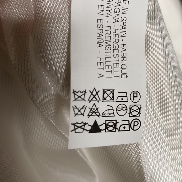 NWT. Zara Oyster White Long Tuxedo Blazer. Size S. - Picture 10 of 10